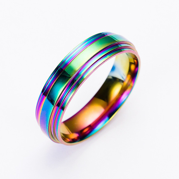 Rainbow stainless steel rings designer jewelry women rings designer ring Women men rings wedding ring designer jewelry fashion 080266