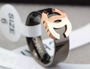 Hot sale 316L Titanium Steel Fashion Big G Ring with enamel colors women and man design letter C ring Jewelry