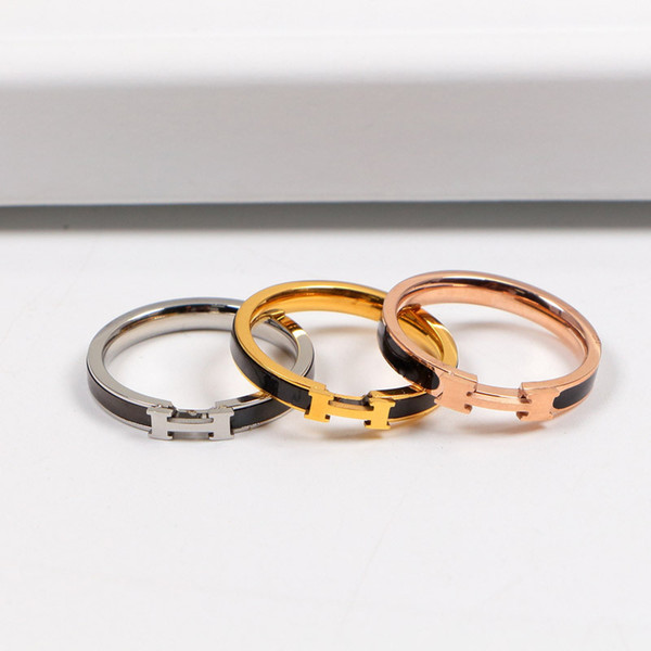 Agood high quality 18k rose gold thin rings for women steel ring fashion jewelry wedding party accessories