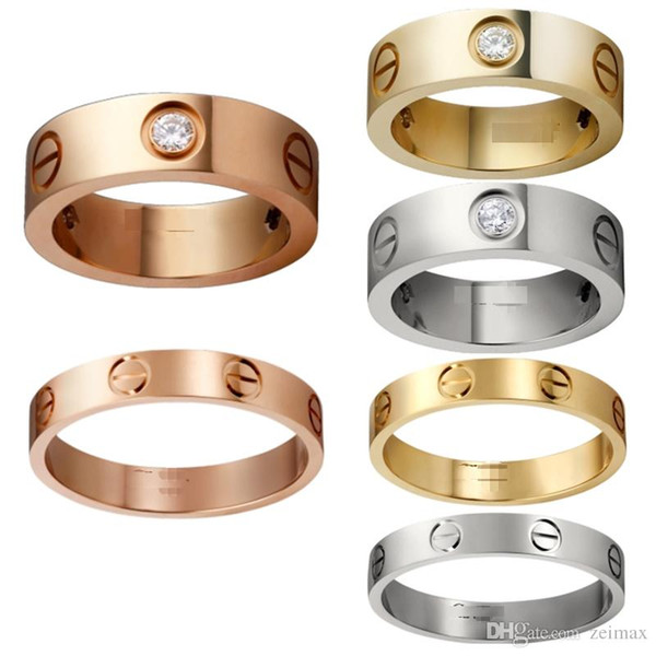 316L Titanium steel nails rings lovers Band Rings Size for Women and Men brand jewelry NO original box