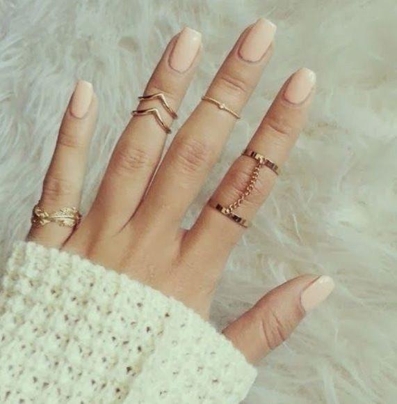 Fashion Rings 6pcs/set Shiny Punk style Gold/Silver plated Stacking midi Finger Knuckle rings Charm Leaf Ring Set women Jewelry Chain Rings