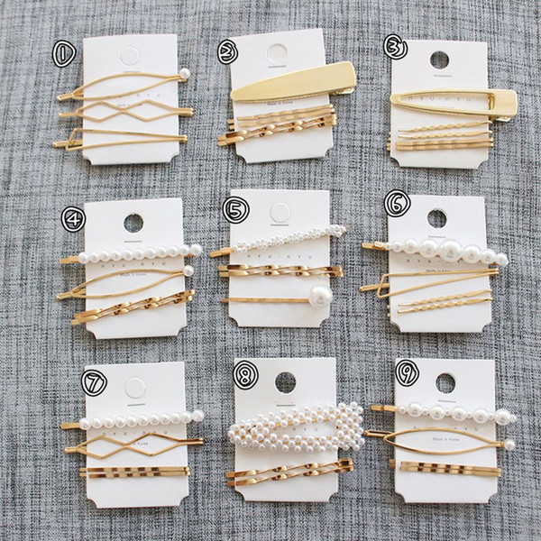 New Arrival 3Pcs/Set Pearl Metal Hair Clips Women Hairpin Girls Hairpins Barrette Bobby Pin Hairgrip Hair Accessories Drop ship