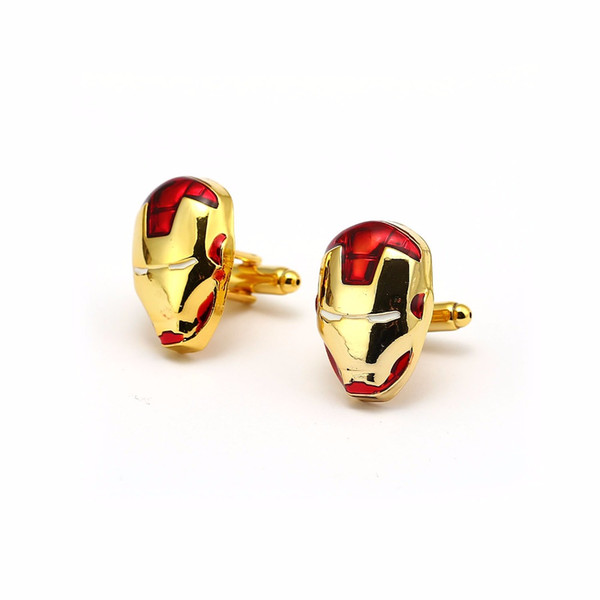 New Fahion Iron Man Cufflink The Avengers Cuff Link French Shirt Sleeve Cuff Buttons Men Jewelry Wedding Gifts free shipping