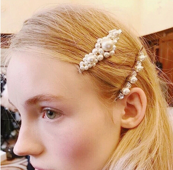 Women Wedding Bridal Pearl Hair Clips Handmade Floral Hair Pin Girl's Fashion Hair Accessories