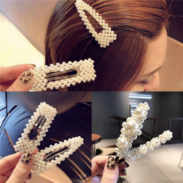 Korean version of the imitation pearl handmade hairpin Engagement Ceremony Wedding Jewelry Fashion ins style Street beat Hair accessories