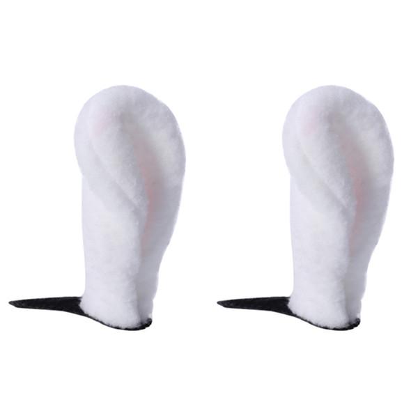 1 Pair Fluffy Rabbit Ear Hair Clips Birthday Party Cosplay Christmas Headwear Hairpins for Adults