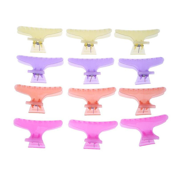 12pcs/Set Salon Hairdressing Butterfly Clips 4 Colors Hairpin Styling Tool Hairpins Snap Clip Hair Pins Cute Girls Accessories