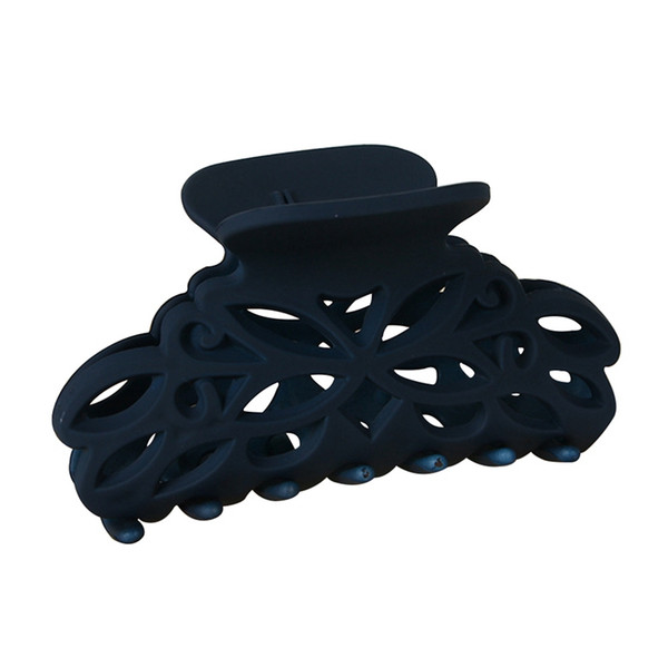 Color Random Hairdress For Women Scrub Black Plastic Hair Claw Clips Hollow Out Carving Crab For Styling Large Size Hair Clamps
