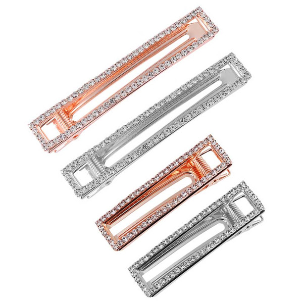New 1PC Elegant Women Crystal Rhinestone Duckbill Hair Clips Alloy Barrette Hairpins Headwear Hair Styling Tools Accessories