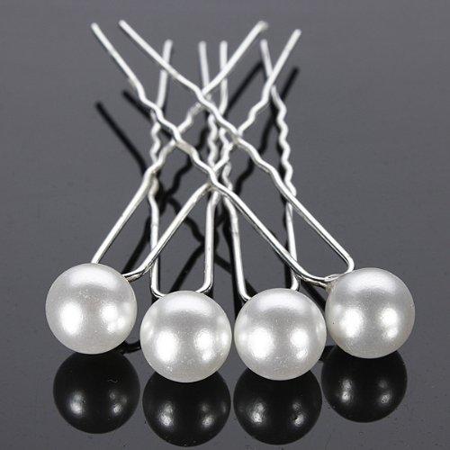 10000pcs 8mm Faux Wedding Bridal Bride Prom Synthetic White Pearl Hair Bobby Silver Pin Women gift high quality