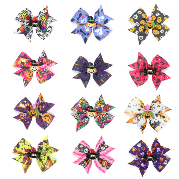 Halloween Hairpin Children Bowknot Four Ears Fabric Art Hair Ornament Manual Baby Hair Clips Barrette Clamps 0 9hc gg