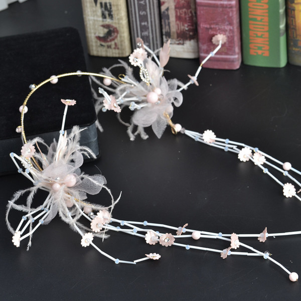 Korean Handmade Sweet Super Fairy Flower Wedding Headdress Female Wedding Dress Accessories