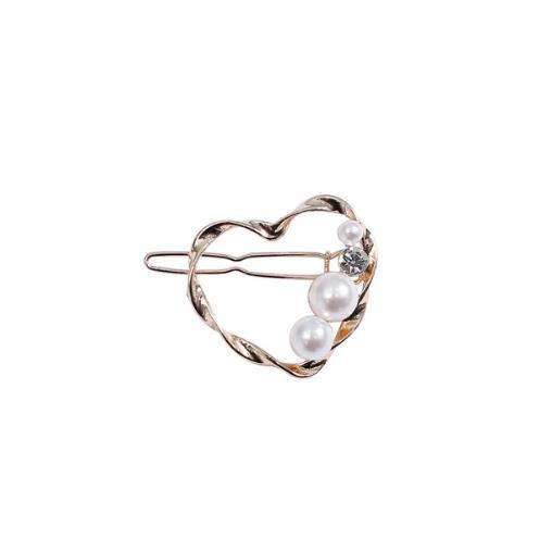 free shipping 12pcs / lot fashion jewelry accessories metal pearl geometry circle triangle star heart hair pins