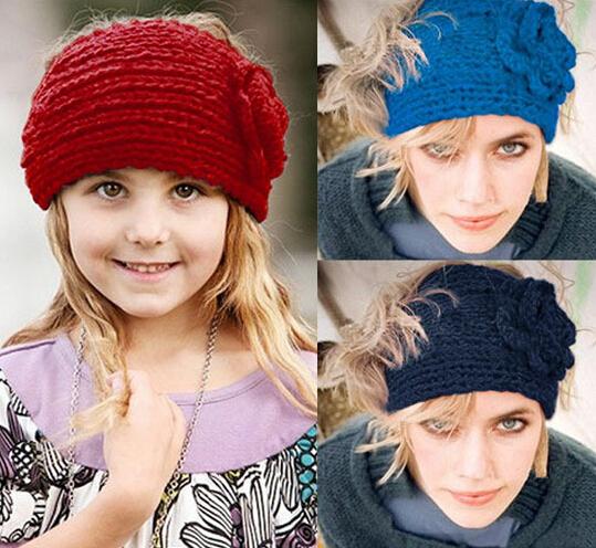 2015 handmade crochet wide headbands inch 24 colors hot womens Winter button adjustable Crochet Flower Knitted Headwraps Ear Warmer