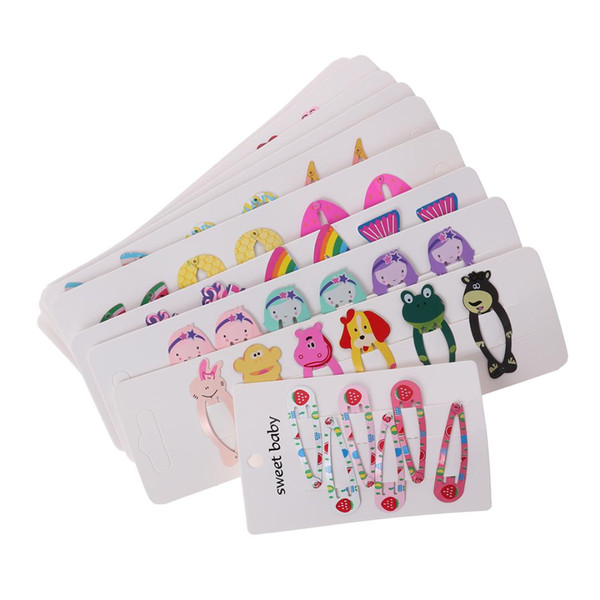 60 pcs Snap Hair Clips Lovely Colorful Cartoon Animals Barrettes Headwear Hair Accessories Hairpins for Girls