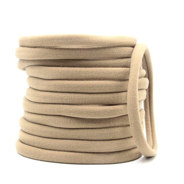 100pcs/lot New Arrival 10mm Solid Foe Elastic Nylon Headband With Strip, Headbands,girls And Kids Hairband Hair Accessories Nh2 J190507