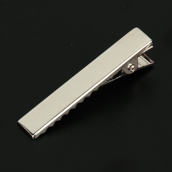 CQMF 50pcs Mini Pins Crocodile Clips for Hair DIY - Silver