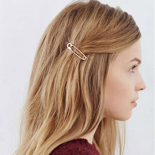 Fashion Brooch Pin Shape Hair Clip Women Girl Hairpin Side Hair Clip women headwear accessories drop shipping