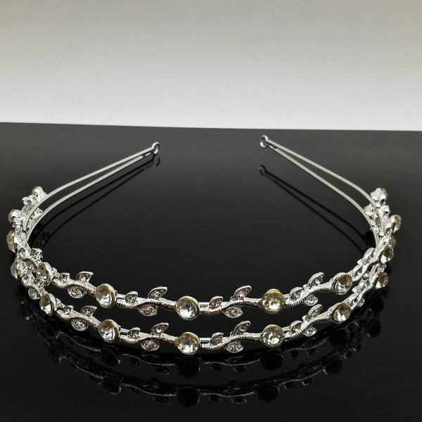 3 PCS floriated silver crystal on the second floor wedding brides ring tire hair band ladies fashion