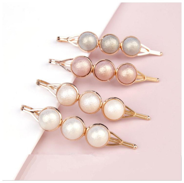 New Fashion Women Pearl Hairpins Handmade Girls Pearls Barrettes beautiful pearls Hair Clip For Daily