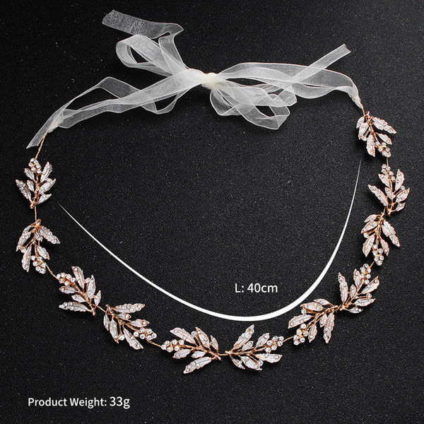 Hot style bridal Headdress Alloy Leaves Hand-cut With Amazon Wedding Dress Accessories Hair Accessories