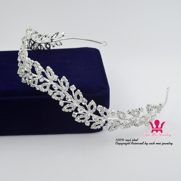Bridal Headband Tiaras Crowns Rhinestone Crystal Garland Hair Accessories Princess Headdress Wedding Flower Pretty Girls Show Party 01857