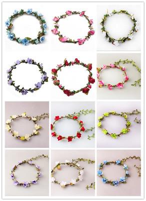 Rattan Artificial Berries Flower Headpiece Headband Hairband Head Wreath DIY Floral Bridal Garland Crown Halo Wedding Hair Accessories