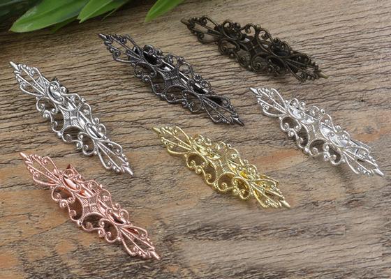 Silver Tone Barrette Clip Hair Clips For Women Wedding Accessories 15*57mm Vintage Rose Gold Hairpins- For Hair Clip Beauty Tools