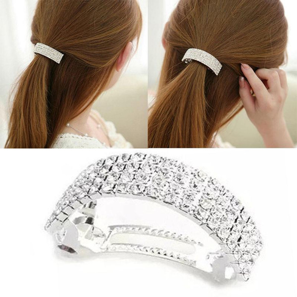 ashion Women Girls Bling Headwear Crystal Rhinestone Hair Clip Barrette Hairpin