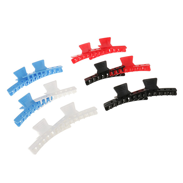 Pack of 12 Mini Plastic Hairdresser Hairdressing Clamp Salon Hair Color Perm Section Claw Clips