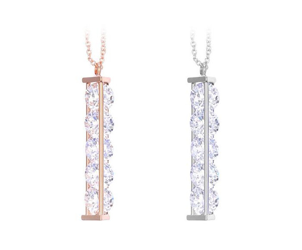 Vintage Gold Silver Long Shaped Sandglass Crystal Necklaces Pendants Charms Couple Choker Statement Necklaces For Women Jewelry Accessories