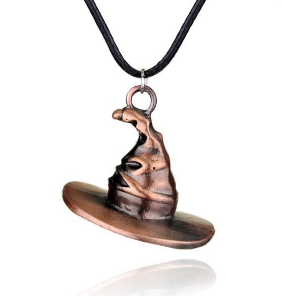 10PCS Vintage Bronze Magic Hat Charms Leather Collar Choker Statement Necklaces Pendants For Women Valentine's Gift Accessories HOT U71
