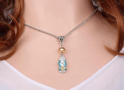 10PCS Fashion Enamel Alloy Slipper Necklaces Pendants Charms Collar Statement Choker Fashion Jewelry For Women V11