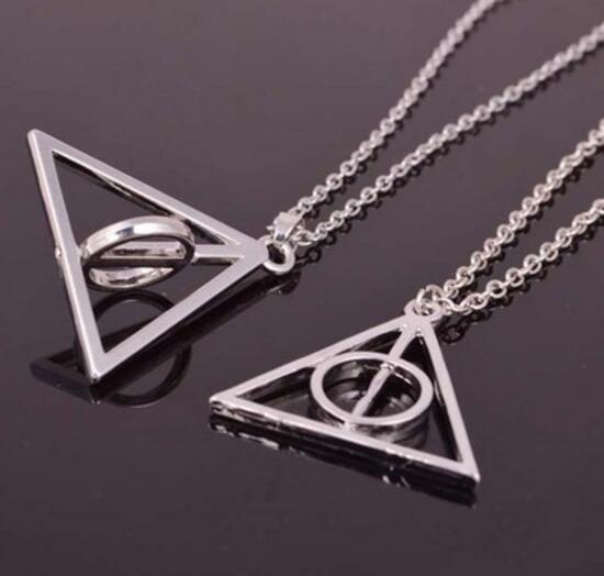 Vintage Silver Rotatable Celtic Triangle Knot Necklaces Pendants Charms Collar Choker Statement For Women Jewelry Accessories NEW 10Pcs