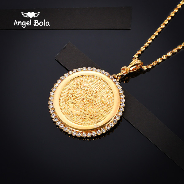 Fashion Pendant Necklaces Muslim jewelry Totem tree Gold Color Religion Muslim Jewelry Vintage Necklace For Women Man