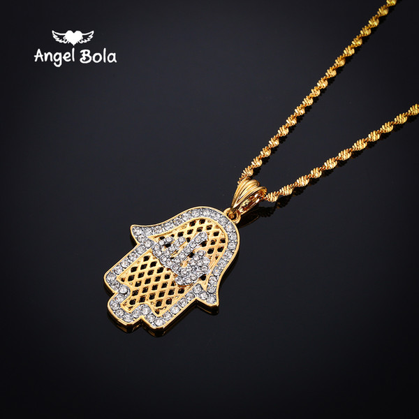Angel bola Fatima Hand Evil Eye Necklaces Pendants Arabic Muslim