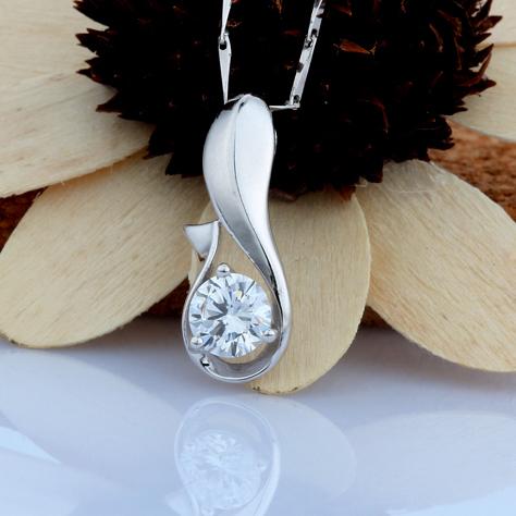 necklaces pendants 925 sterling silver jewelry for woman waterdrop diy chains zirconia slide white gold popular friend gifts 2019 hoting 1pc
