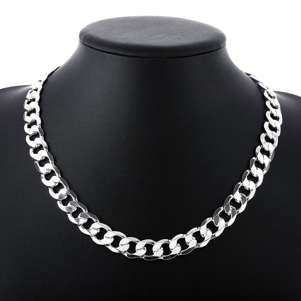 Fine 925 Sterling Silver Figaro Chain Necklace 6MM 16