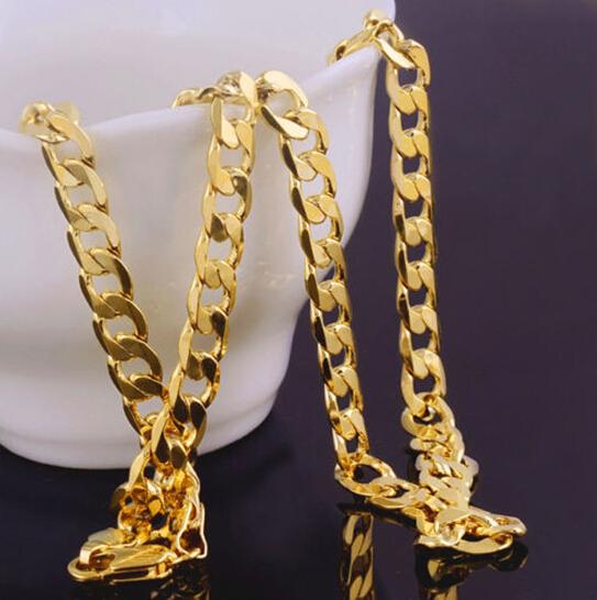 Solid 14k yellow Gold Mens Necklace Chain Birthday Valentine Gift valuable 100% real gold, not solid not money.