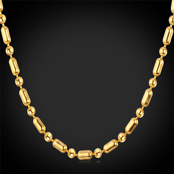 Men Jewelry Chain Necklace New 18K Real Gold Plated/Platinum Plated Fashion Accessories Party Gift MGC