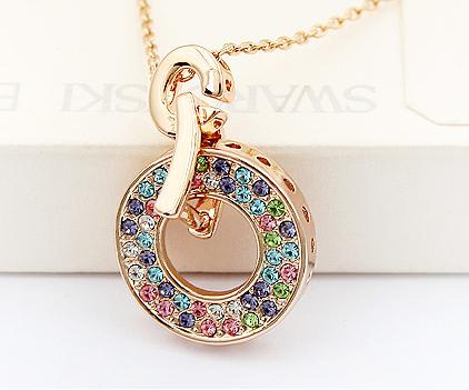 Fashion Jewelry Swarovski Elements Crystal Necklace Pendant For Women Rose Gold Plated Charm Brand Jewelry Female Birthday Gift 2881