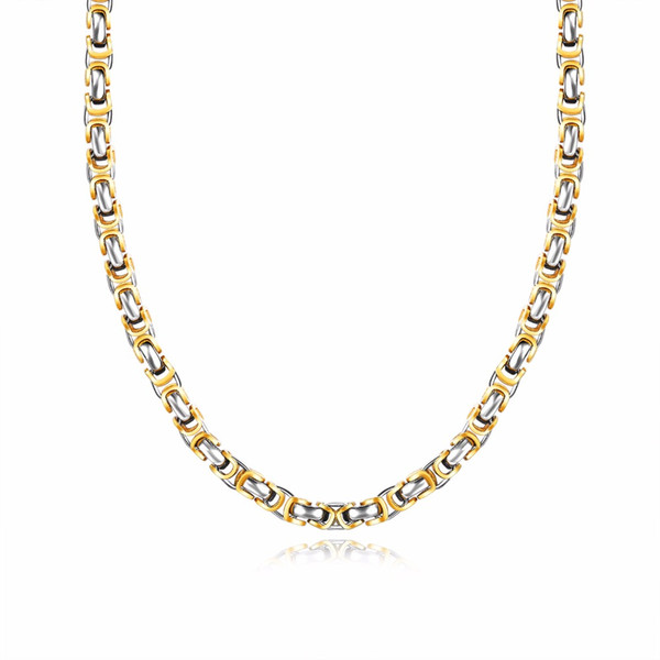 5.5-6.2 mm Stainless Steel Mens Womens Necklace Curb Link Chain Hip Hop Figaro Heavy Thick Necklace 560mm Length