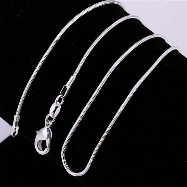Silver Snake Chain Necklaces 30 inch Fashion Lobster Clasps Chains Necklace for Women Girl Wedding Party Jewelry Wholesale Free Ship 007YDH
