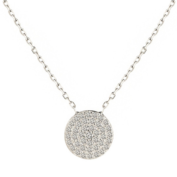 US Market Best Selling Fashion Luxury CZ Diamond Micro Paved 925 Sterling Silver Wedding Pendant Necklaces FreeShipping In Lucky Sonny Store