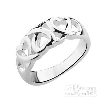 Wholesale - Retail lowest price Christmas gift, free shipping, new 925 silver fashion Ring R090