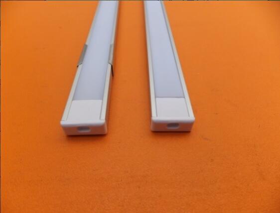 Free Shipping factory production flat slim led strip light aluminum extrusion bar track profile channel with cover and end caps