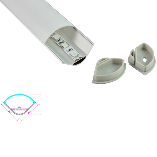 10 X 2M sets/lot 60 degree beam corner led profile aluminium V shape aluminum profile led extrusion for kitchen led lights