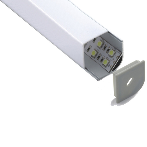 100 X 2M sets/lot V shape aluminum led light profile 90 degree beam angle led aluminium housing for cabinet led light