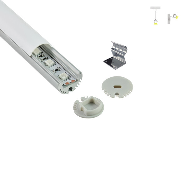 300 X 2M sets/lot Embowed shape aluminum profile led Half moon type aluminium led channel housing for wall up down light