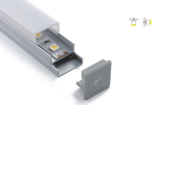 30 X 2M sets/lot U shape led channel Rectangle type aluminium led extrusion profile for mounted ceiling or wall light